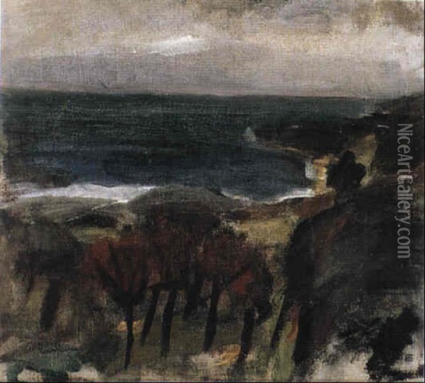Furor Vid Havet Oil Painting - Ivan Ivarson