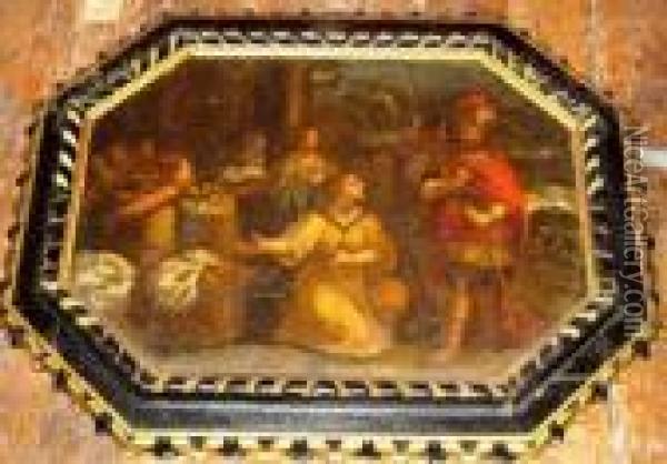 Allegorical Scene Oil Painting - Pietro Da Cortona (Barrettini)