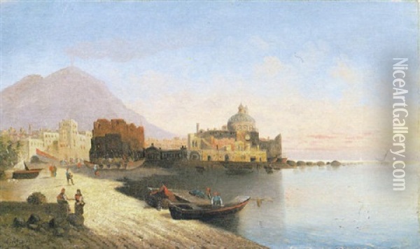 Torre Del Greco Oil Painting - Mor (Moritz) Than
