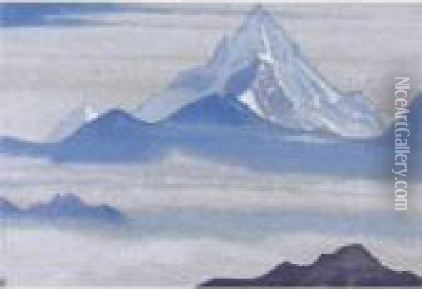 Central Himalayas Oil Painting - Nicolaj Konstantinov Roerich