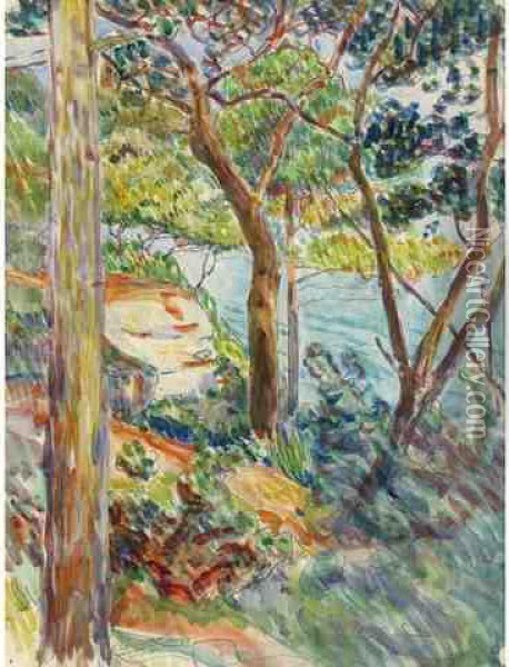 Paysage A Noirmoutier Oil Painting - Jean Emile Laboureur