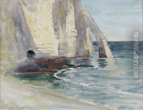 Felsenkuste In Der Normandie Oil Painting - Henri-Edmond Cross
