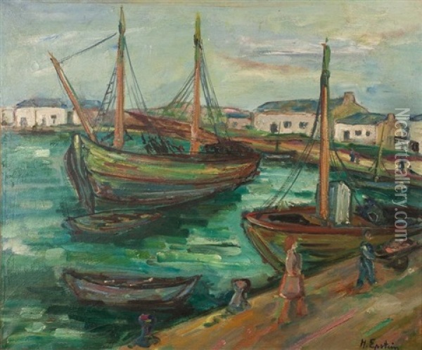 Le Port Oil Painting - Henri Epstein