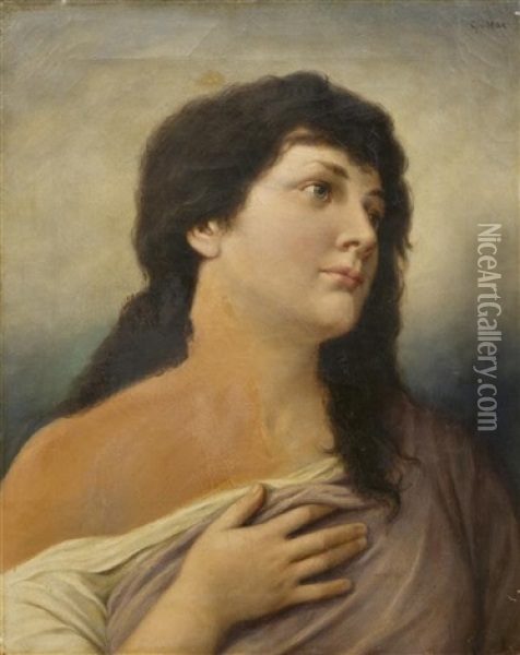 Untitled (portrait Of A Woman) Oil Painting - Gabriel von Max