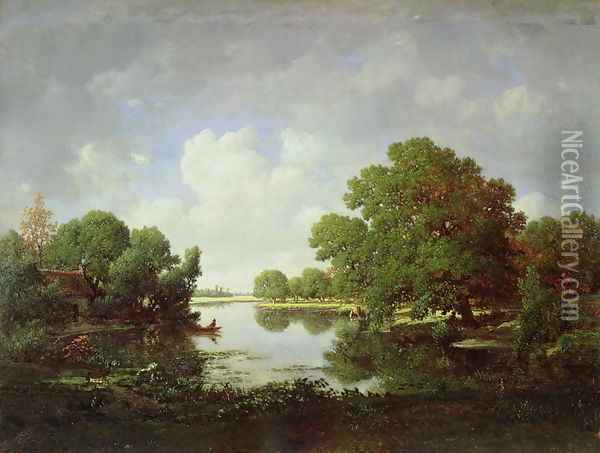 Early Summer Afternoon, 1857 Oil Painting - Theodore Rousseau