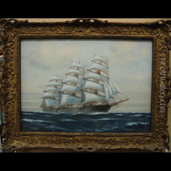 The Clipper Ship Warwick Oil Painting - Robert Heddon