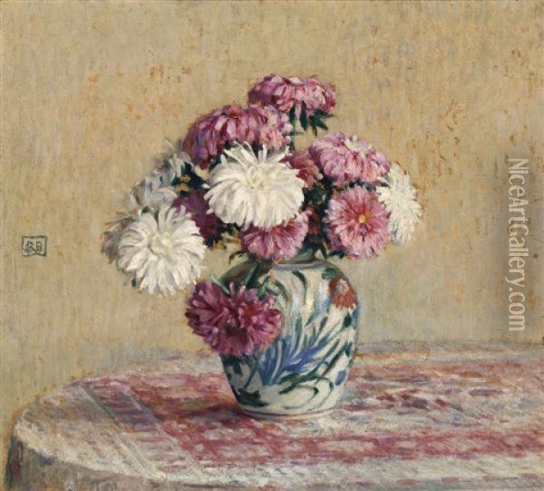 Still Life, Flowers Oil Painting - Rupert Bunny