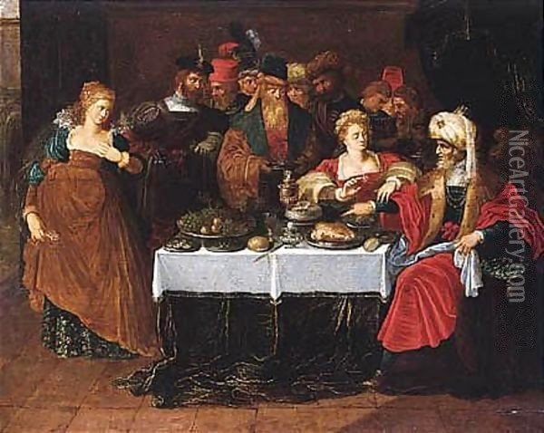 The Feast of Herod Oil Painting - Frans the younger Francken