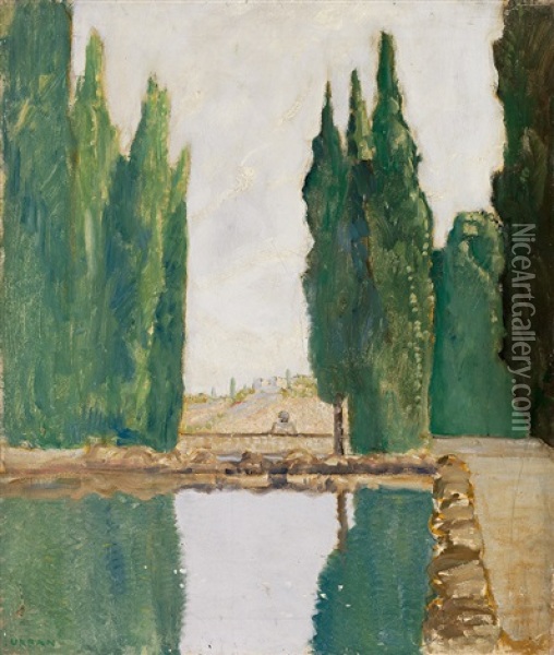 Villa Falconieri Oil Painting - Hermann Urban