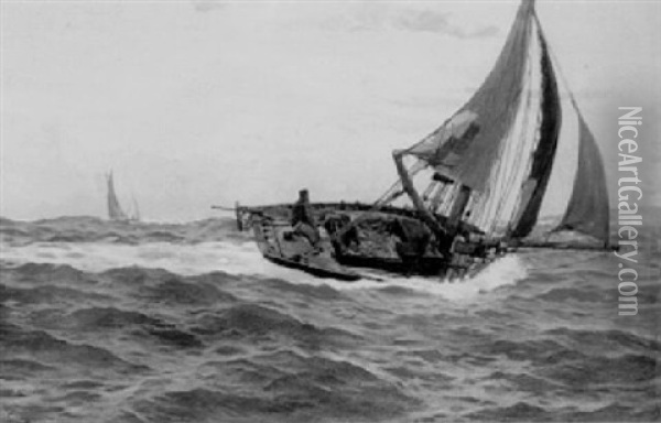 The Fishing Boat Oil Painting - John Fraser
