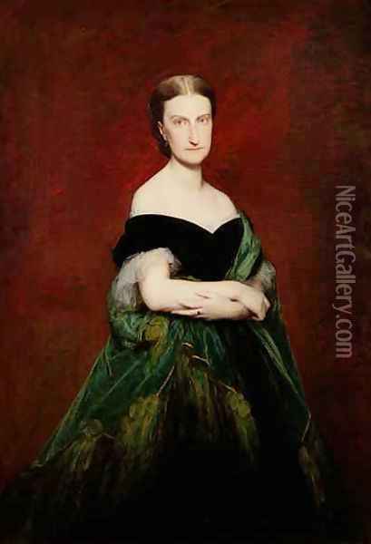 Marie Caroline de Bourbon 1822-60 Duchess of Aumale Oil Painting - Charles Francois Jalabert