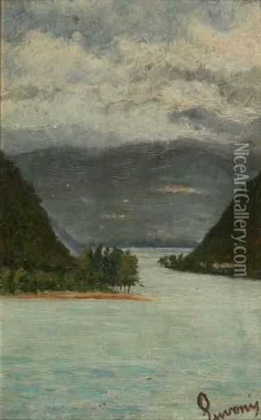 A Porto Teresio Oil Painting - Luigi Luvoni
