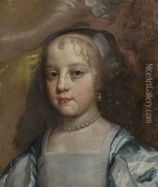 An Oil Sketch Of Princess Mary (1631-1660), Princess Royal And Later Princess Of Orange Oil Painting - Anthony Van Dyck