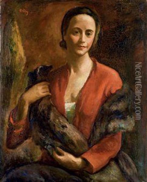 Portrait De Femme Oil Painting - Manuel Ortiz De Zarate