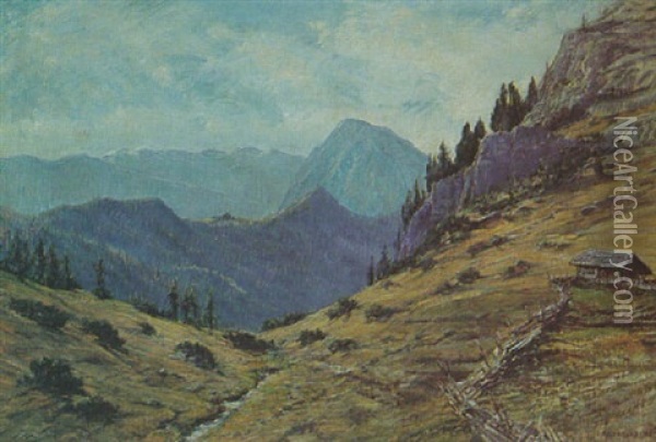 Gebirgslandschaft Oil Painting - Carl Kaiser-Herbst