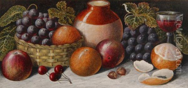 Still Life Of Fruit Oil Painting - William Henry Hunt