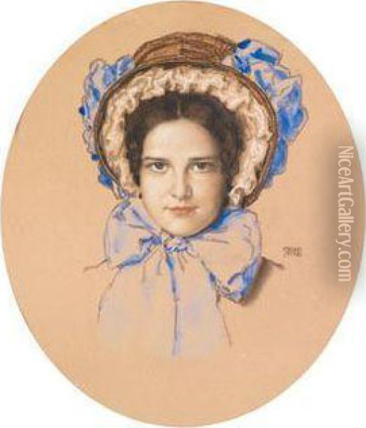 Mary Oil Painting - Franz von Stuck
