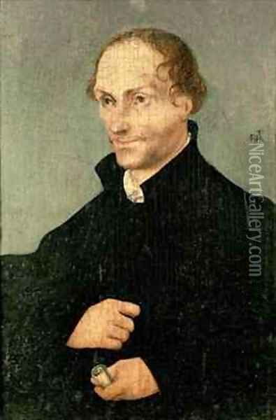 Portrait of Philipp Melanchthon 1497-1560 Oil Painting - Lucas The Elder Cranach
