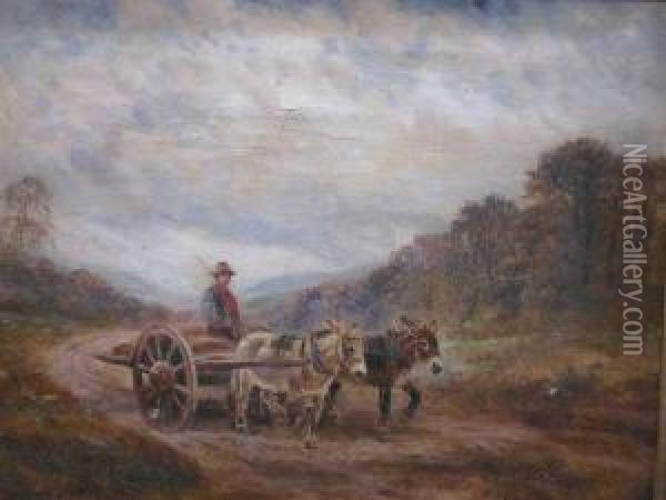 The Donkey Cart Oil Painting - William Vivian Tippet