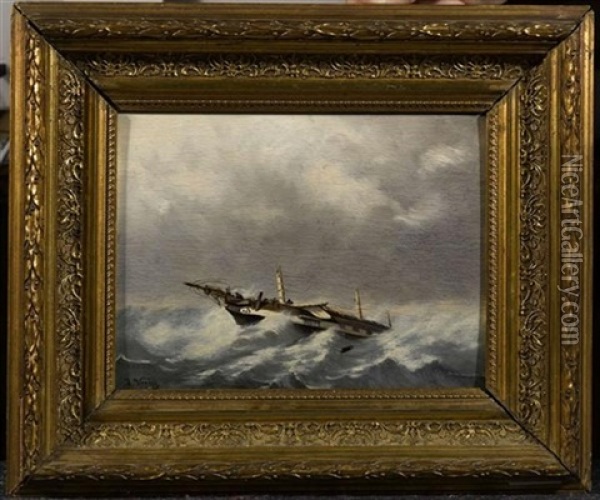 Schiffsbruch Oil Painting - Jan Vrolijk