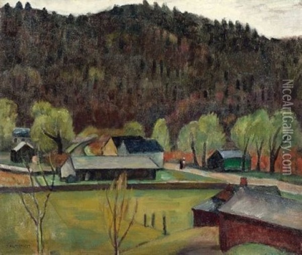 Farms Oil Painting - Samuel Halpert