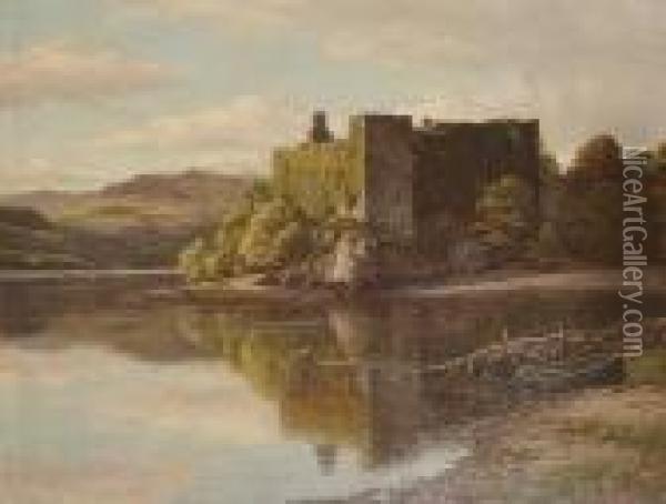 Ardconnel Castle, Loch Awe Oil Painting - John James Bannatyne