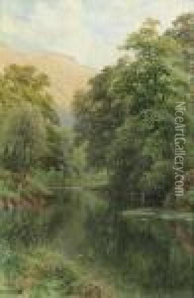 Still Waters Oil Painting - Harry Sutton Palmer