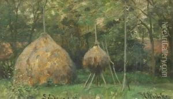 Landschaft Bei Lehde, Spreewald Oil Painting - Hermann Eschke