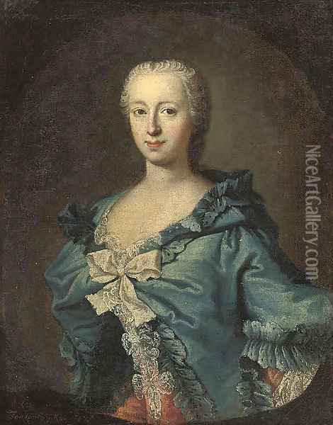 Portrait of Adrienne Lecouvreur Oil Painting - Louis De Fontaine