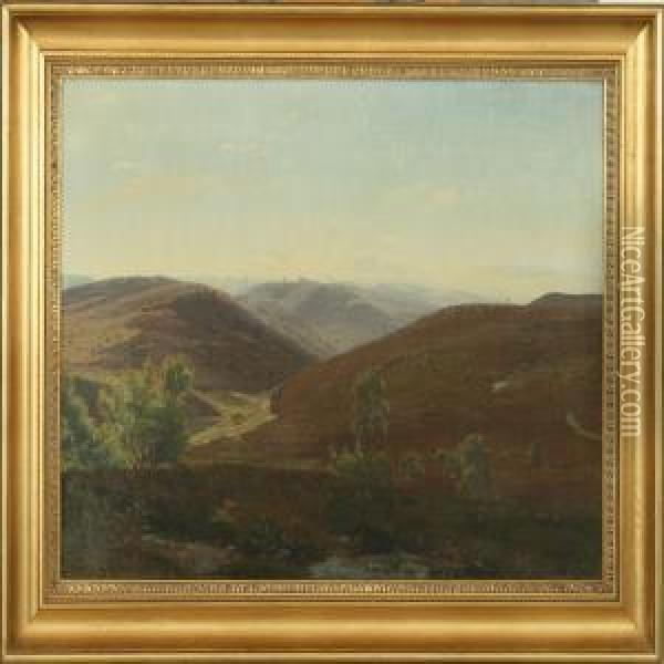 Scenery From Dollerup Hede Oil Painting - Harald Foss