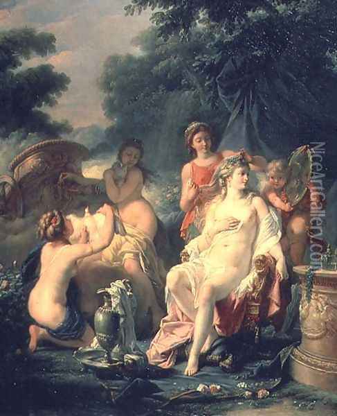 Venus at her Toilet, 1760 Oil Painting - Hugues Taraval