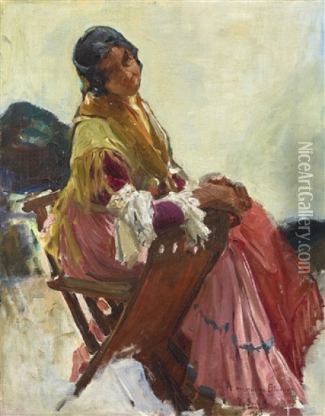 Gitana Oil Painting - Joaquin Sorolla