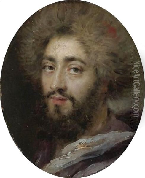 Portrait Of Mohammed Reza Bey, Persian Ambassador To France, During The Reign Of Louis XIV Oil Painting - Antoine Coypel