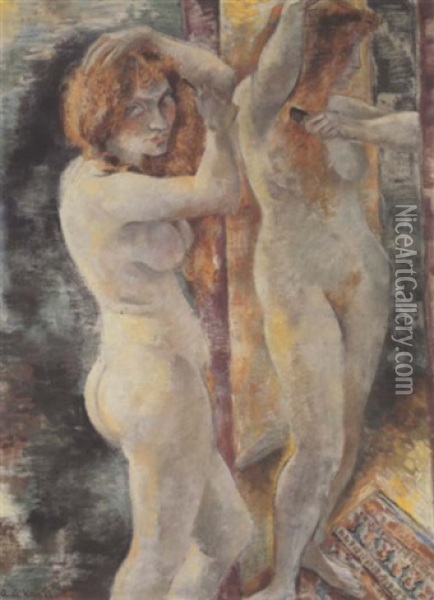 Vor Dem Spiegel Oil Painting - Adolf De Haer