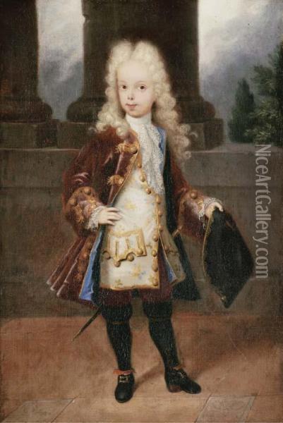 Portrait Of A Young Gentleman, Full-length, Said To Be An Infante Of Spain Oil Painting - Michel-Ange Houasse