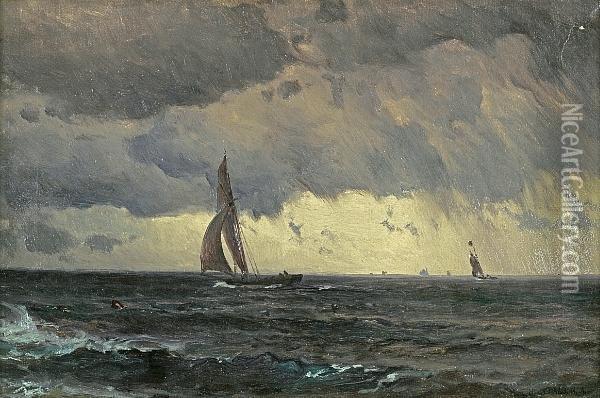 Sailing Through Storms Oil Painting - Mauritz F. H. de Haas
