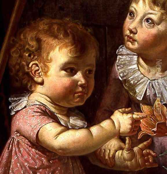 Detail of The Artists Parents, 1806 Oil Painting - Philipp Otto Runge