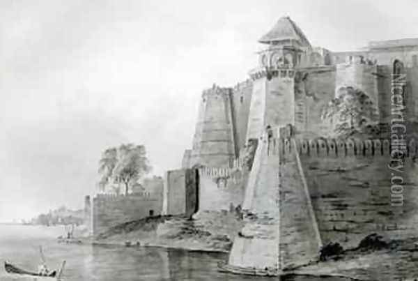 Fort on the Yamuna River India Oil Painting - William Orme