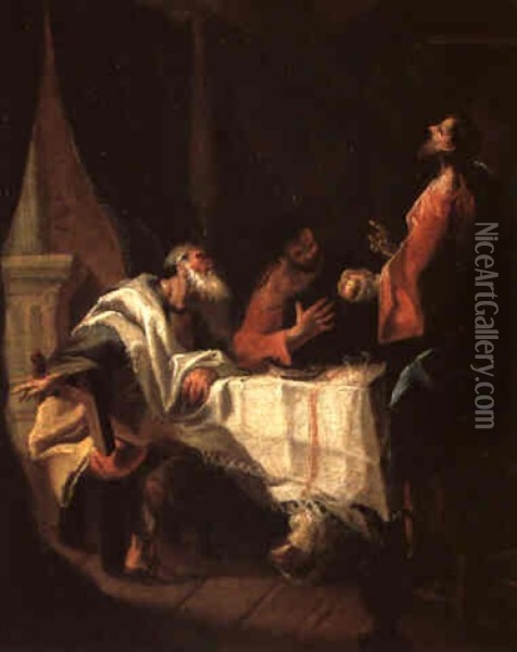 Christus Und Die J_nger In Emmaus Oil Painting - Franz Xaver Karl Palko