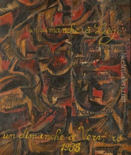 Un Dimanche A Liege, Un Dimanche A Verviers Oil Painting - Jacques Charlier