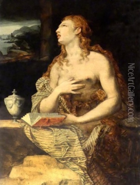 Marie Madeleine Oil Painting - Alessandro di Cristofano Allori