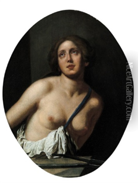Die Heilige Agathe Oil Painting - Felice Ficherelli