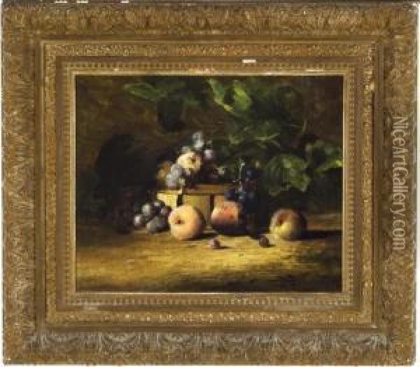 Still Life With Fruit Oil Painting - Charles Ethan Porter