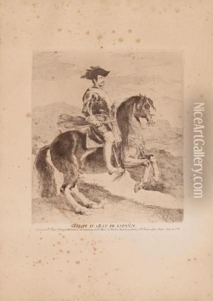 Retratos Del Rey Carlos Ii Oil Painting - Francisco De Goya y Lucientes