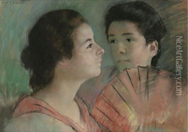 Two Sisters Oil Painting - Mary Cassatt