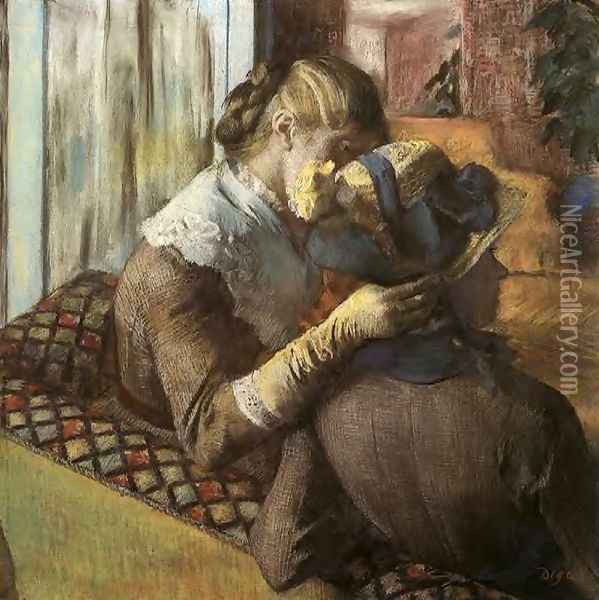 At The Milliners Oil Painting - Edgar Degas