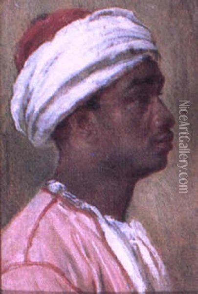 Study - Nubian Young Man Oil Painting - Lord Frederic Leighton