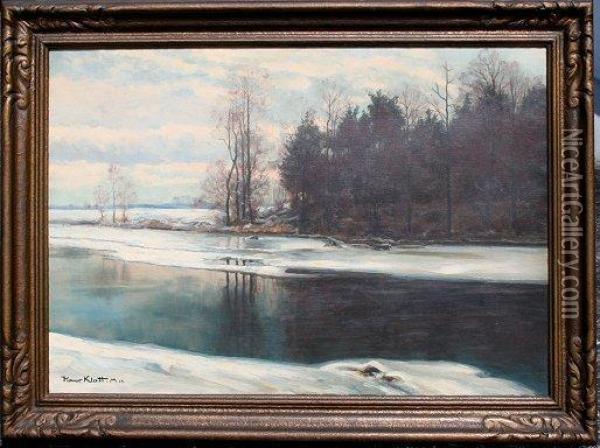 ''winter En Der Ost?'' Oil Painting - Hans Klatt