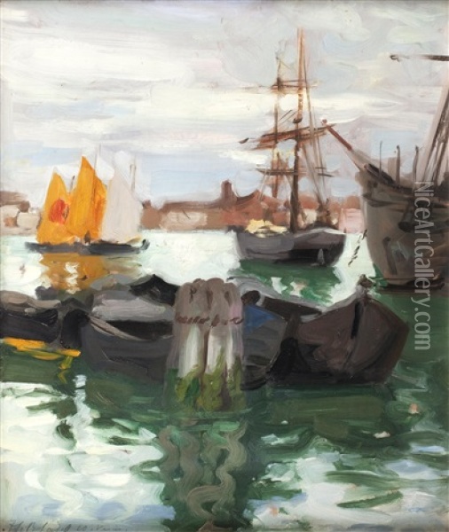 The Giudecca Canal, Venice Oil Painting - Francis Campbell Boileau Cadell
