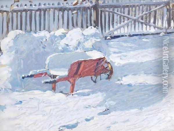 The Snow Fort Oil Painting - James Edward Hervey MacDonald